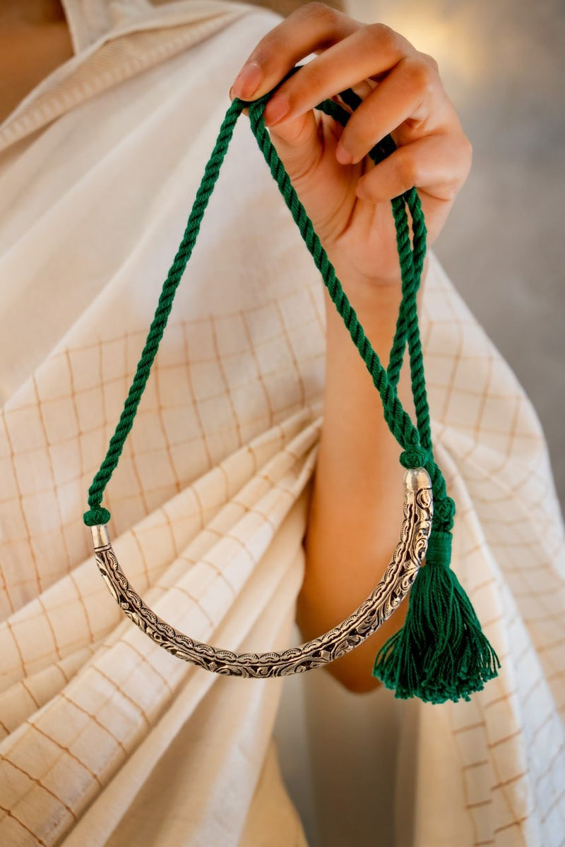 92.5 sterling silver Adya Chitai Pipe Dori Necklace, view 3