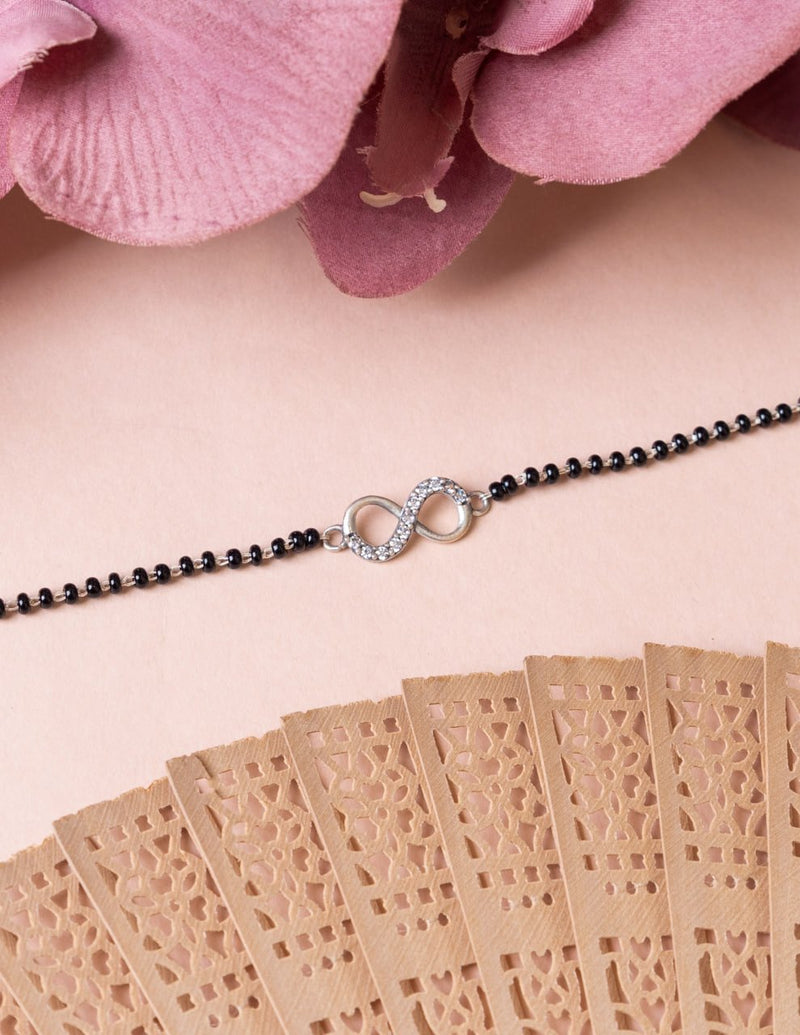 92.5 sterling silver Adya Infinity Knot Hand Mangalsutra, view 4