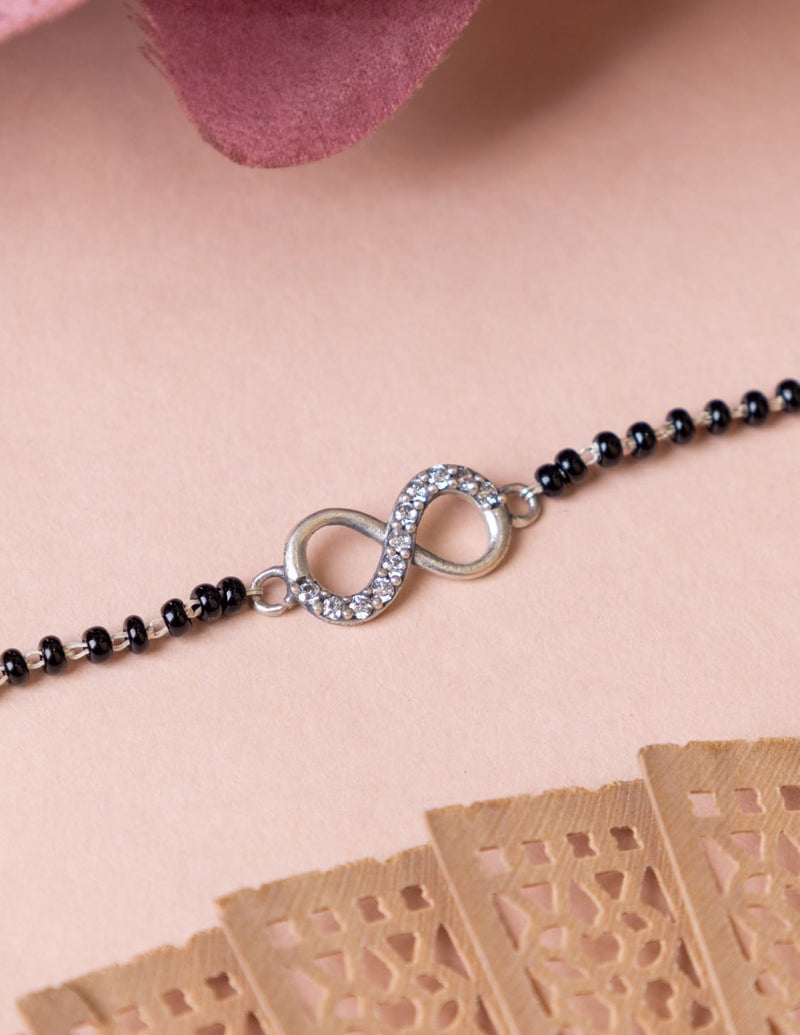 92.5 sterling silver Adya Infinity Knot Hand Mangalsutra, view 5