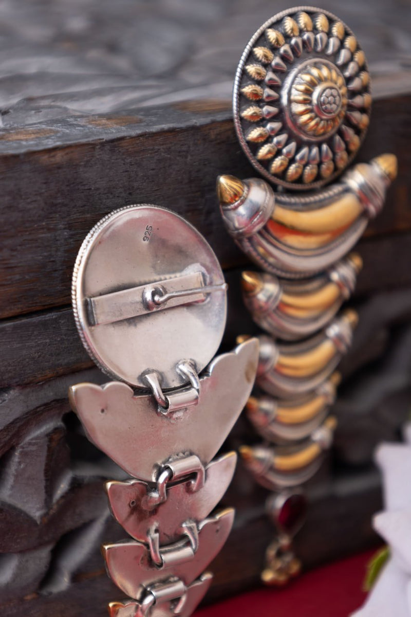 Tattva Dual Tone Layered Statement Earring