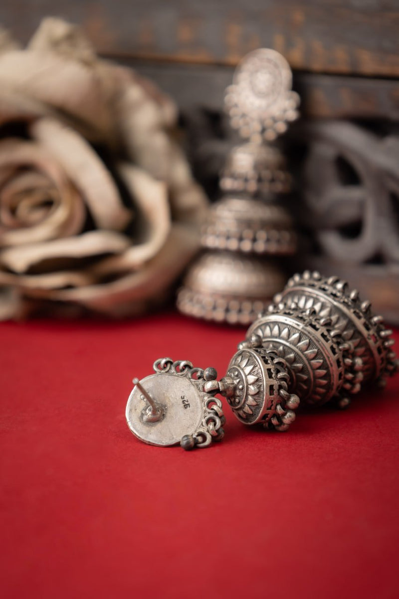 Tattva Intricate Triple Layer Jhumka