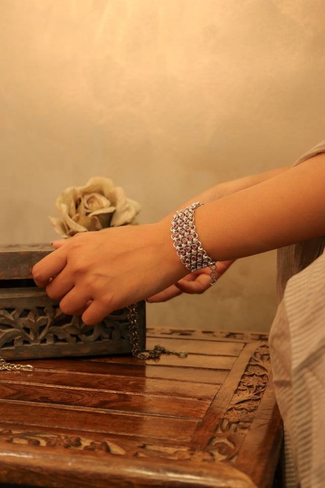 Tattva Raani Jadau Timeless Three Layer Bracelet