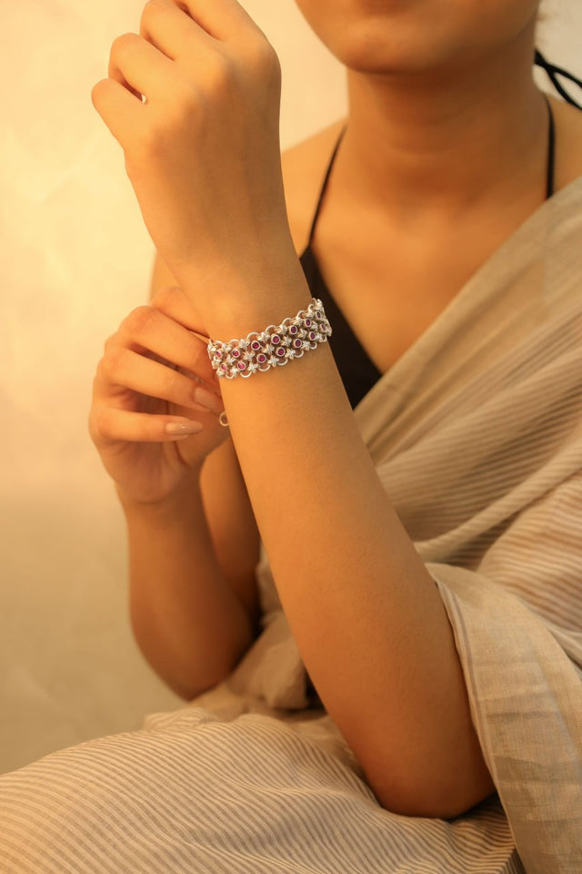 Tattva Raani Jadau Timeless Two Layer Bracelet