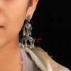 Mizoya Daana Detailed Chandelier Statement Earrings model