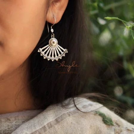 Adya fine pankhi fish hook earrings - Shyle