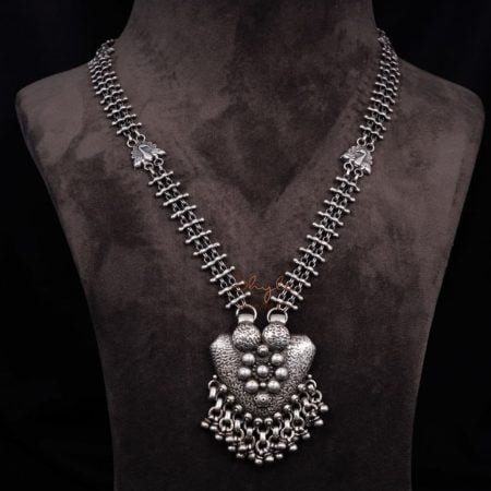 Anvaya Intricate Pendant Jali Chain Classic Necklace front